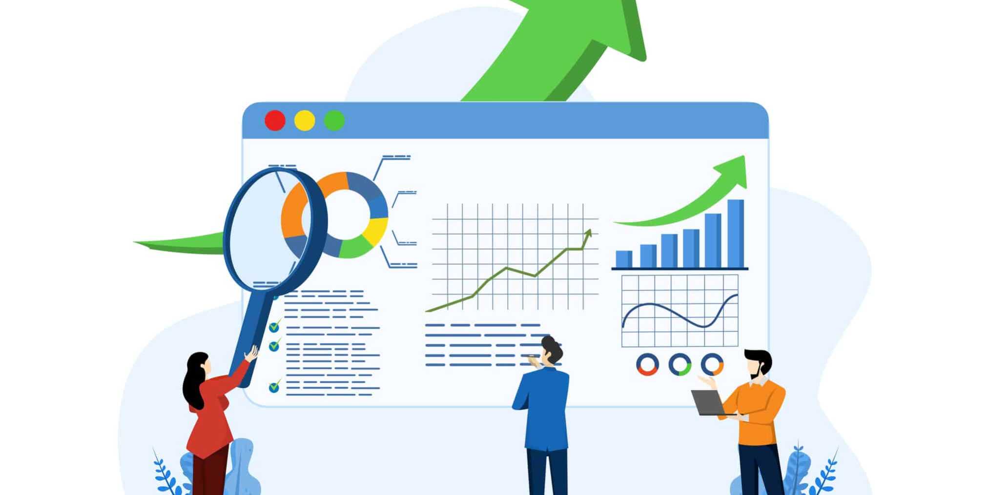 Financial Audit concept, Showing a team of accountants doing company financial evaluation, Suitable for landing page, UI, web, app intro card, editorial, flyer, and banner, flat vector illustration. Conguaglio fiscale 730